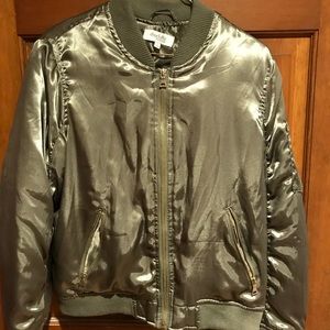 Green bomber jacket